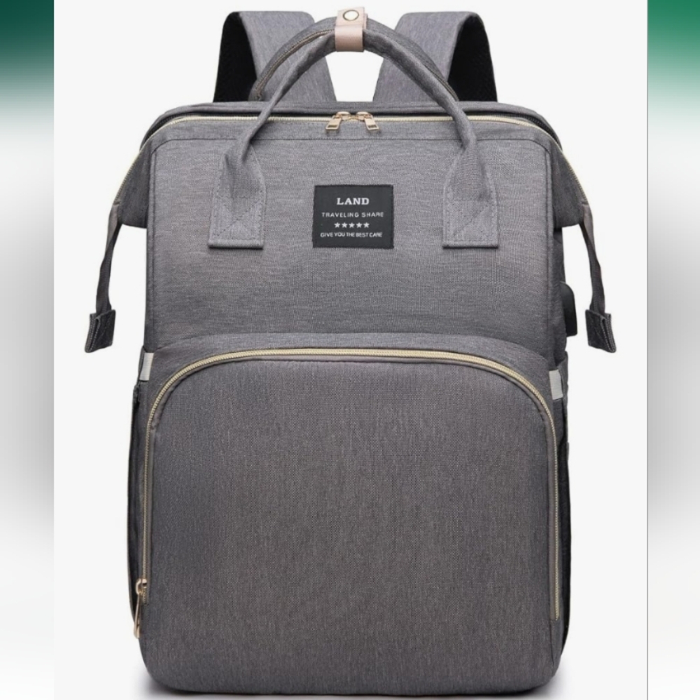 Multifunctional‎ Gray Diaper Bag Backpack